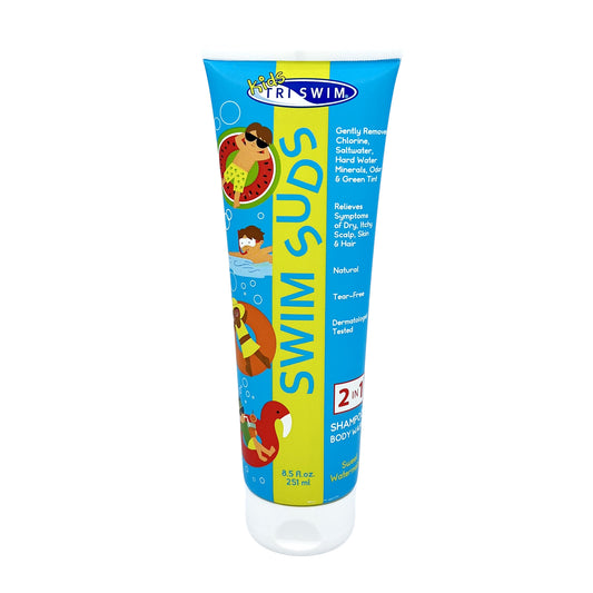 TRISWIM Kids SWIM SUDS Natural Chlorine-Out 2-in-1 Shampoo/Body Wash - Case of 12